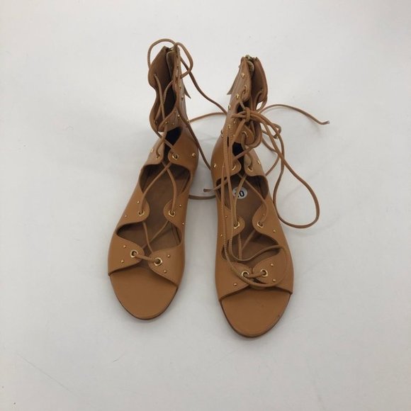 IRO Camel tan Xiri gladiator studded lace up sandals size  40 - Picture 10 of 13